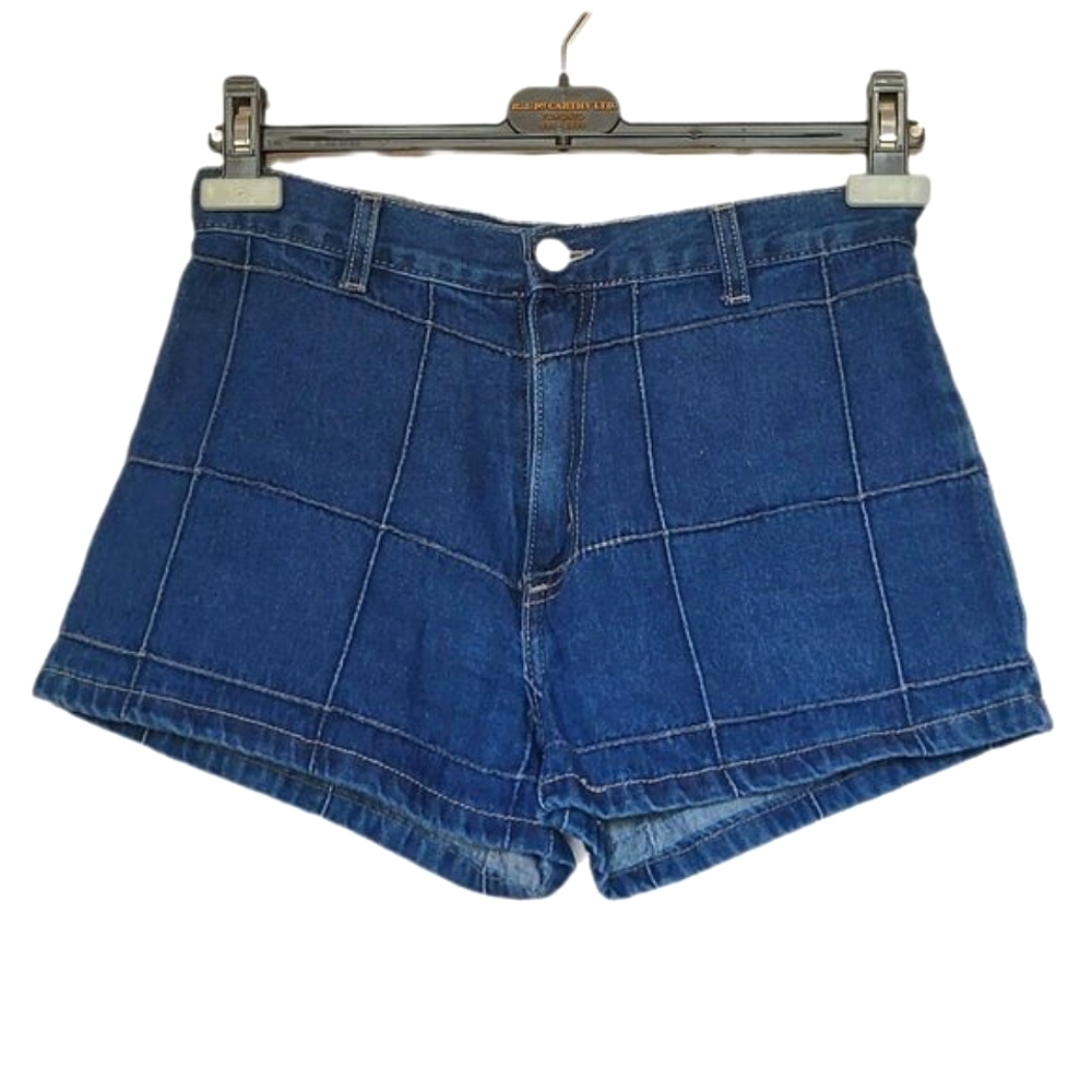LE CHATEAU Vintage 90's Y2K Blue Denim Striped Women's Shorts Size 5
